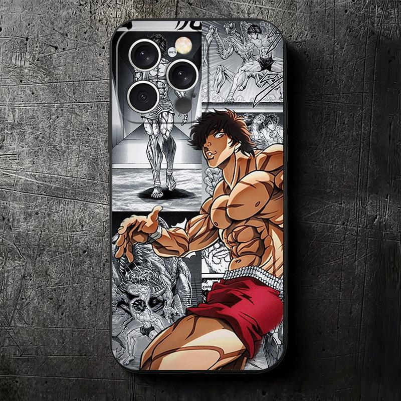 Baki the Grappler Anime Soft Phone Case for iPhone 16 16E 17 Air 15 Pro Max 14 Plus 13 Mini 11 12 7 Black Cover Back Shell
