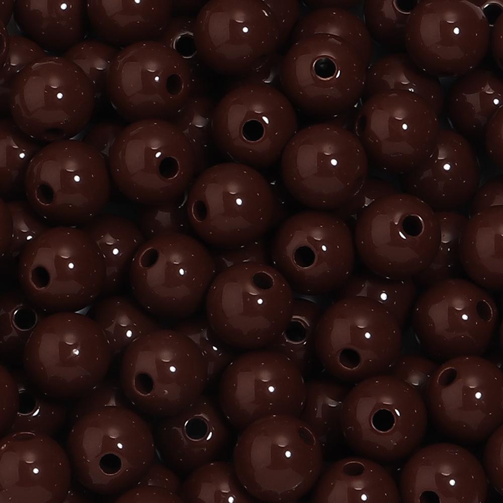 Akrylové Vánoční Série Jednobarevné Kulaté Korálky pro DIY Řetízky na Mobilní Telefon