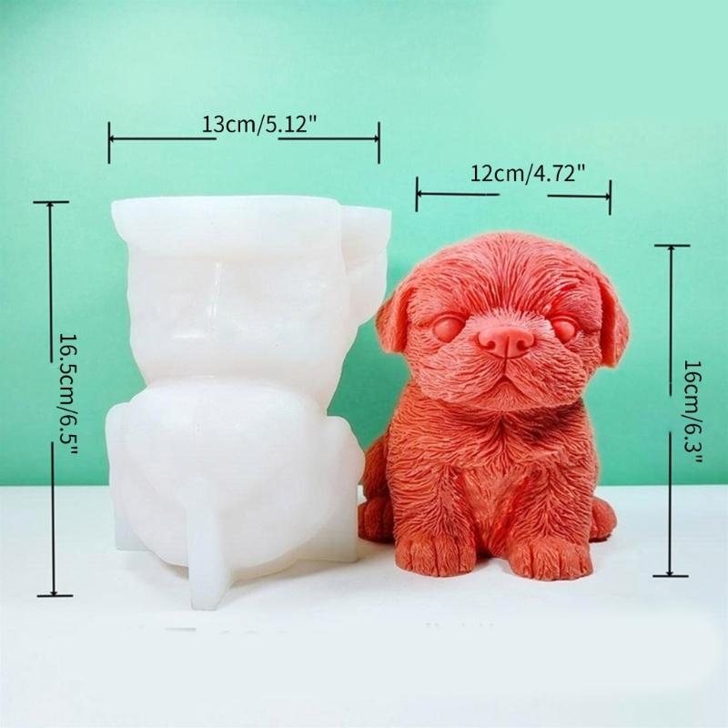 Kleine Hund Dekoration Kerze Silikonform Epoxid Sitzender Hund Kerze Silikonform DIY Ornament Schmuckherstellungswerkzeug