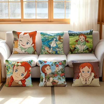 Cartoon Manga Anume AAnne of Green Gables Fashion Decor Pillowcase Throw Cover Pillow Case Cushion For Living Room Home Decor