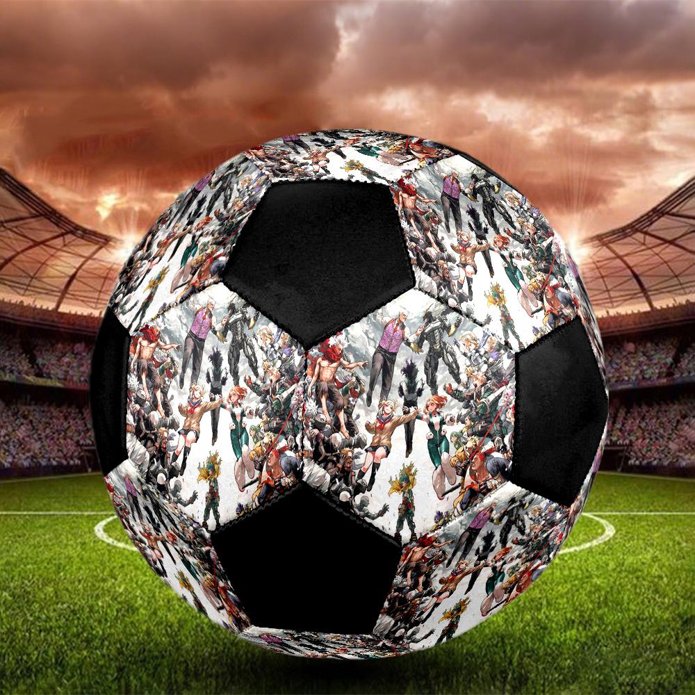 Soccer Ball Colorful Machine Stitched PVC Size 5 Team Training Competition Ready Durable High-Bounce Cool Sports Gift