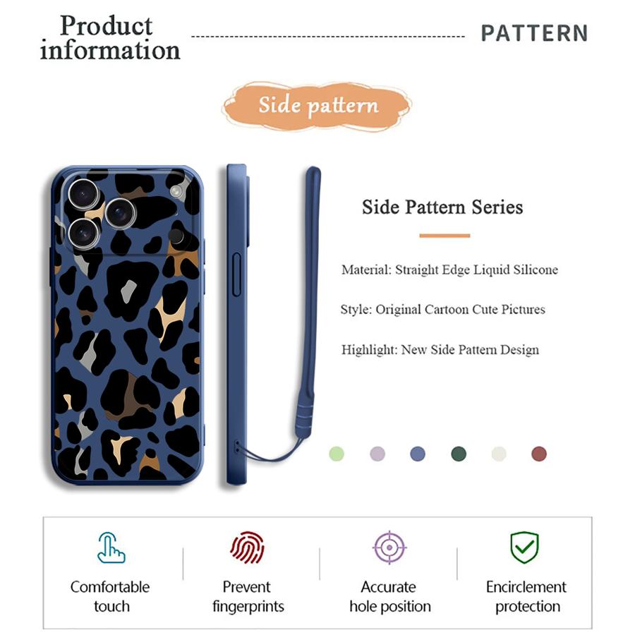 Phone Cover Case for Apple iPhone 17 Pro Max 12 Plus 16 11 XS XR 7 8 Air 15 13 Mini Leopard Art