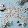 Hanamei Christmas Letter MERRY CHRISTMAS Nordic Wooden Natural Tree Made in Japan Ornaments, Alphabet, Ornaments, Ornaments, Decorations, (MERRY