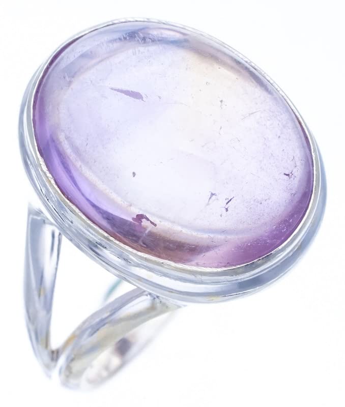 

StarGems® Natural Quartz Handmade 925 Sterling Silver Ring 9 F2935