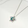 Luxury Female Sea Turtle Animal Pendant Necklace Vintage Silver Color Wedding Jewelry For Women