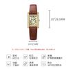 Orologio da Donna Cinturino in Pelle Retrò Senso Premium Orologio da Donna Impermeabile Studente Versatile Orologio al Quarzo Quadrato Piccolo Orologio da Donna