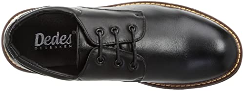 Dedes 6340 Men's Plain Toe Oxford Lace-Up Shoes, Black, Size 27.0cm, 3E
