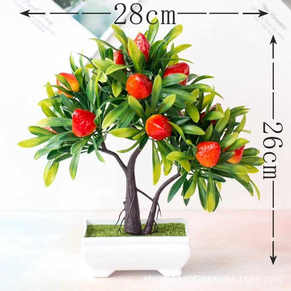 Artificial Plants Bonsai Small Fruit Tree Potted Bonsai Simulation Decor Artificial Ornaments Artificial Plant Bonsai Home Decor