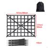 Cargo Net for Pickup Truck Bed Mesh Organizer 4 Hook Ropes Compatible Buckles Black