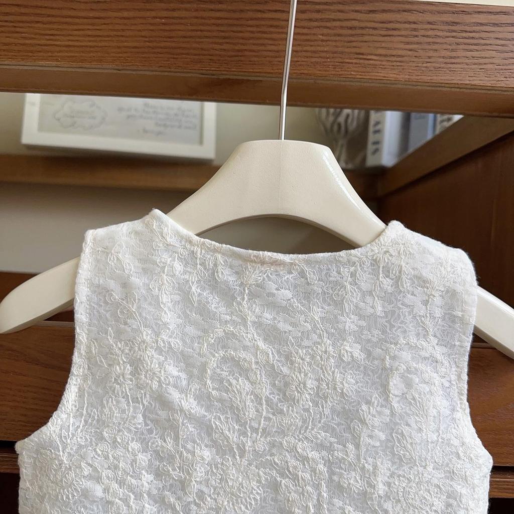 Girls' Sleeveless Korean-Style Vest & Long Pants Set