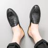 Summer Half Shoes For Men Leather Semi-Drag Casual Shoes Men's Loafers Slippers Mules Sandals Slip-On Backless Driving Shoes