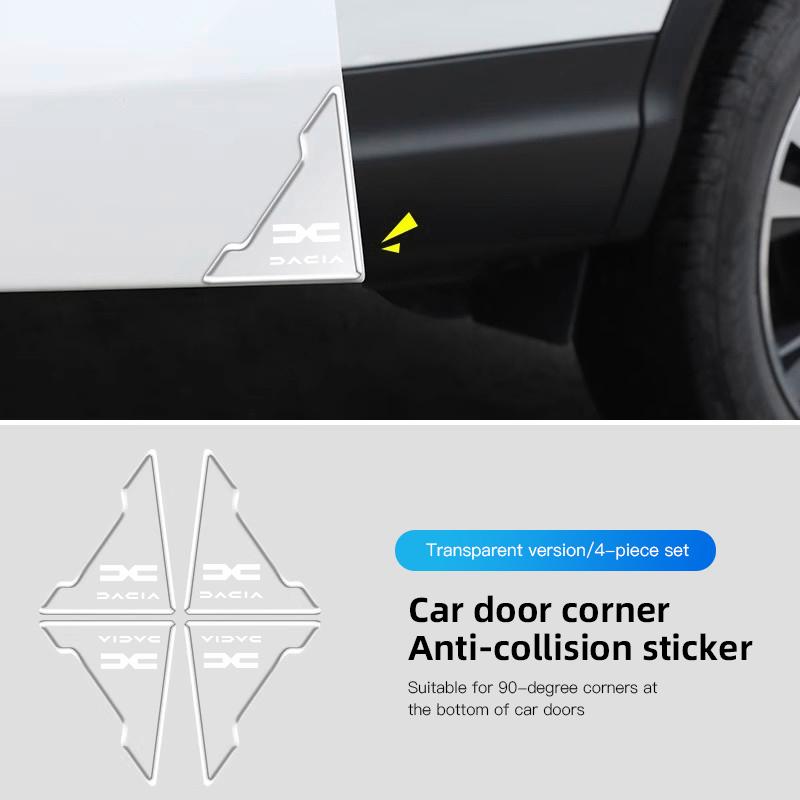 

4Pcs Car Door Silicone Buffer Sticker Anti Collision Scratch For Dacia Duster Logan Sandero Stepway Dokker Lodgy MCV 2019 Spring