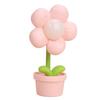Flower Night Light for Kids Soft Light 360 Degree Bending Battery Powered Bedside Lamps for Living Rom Pink