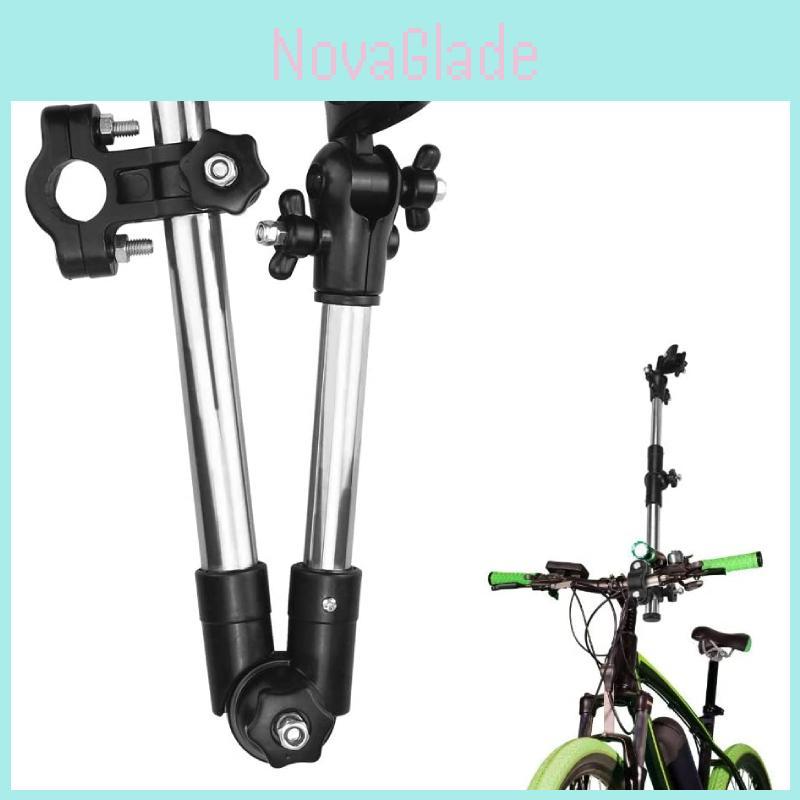 Support de parapluie de vélo réglable en acier inoxydable avec capuchon anti-chute pour la protection contre la pluie et le soleil