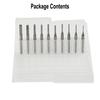 10pcs/set Diamond Grinding Point Diamond Drilling Bits Ultralong Drilling Bits 0.8mm-3.17mm Jade Stone Grinding Burr