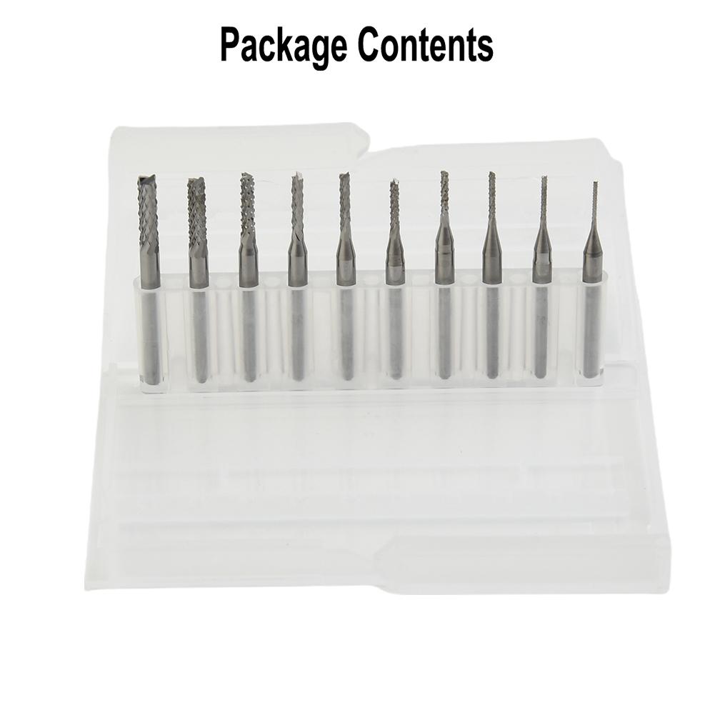 10pcs/set Diamond Grinding Point Diamond Drilling Bits Ultralong Drilling Bits 0.8mm-3.17mm Jade Stone Grinding Burr