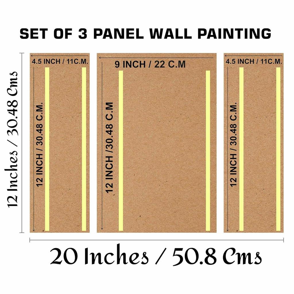 SAF Flower with Couple Peacock Paintings for Wall Decoration - Set Of 3, 3d Painting for Living Room