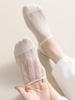 5 Pairs Women's Casual Minimalist Mesh Boat Socks, Thin Anti-Slip Breathable Invisible Socks, Daily Wear/Summer Christmas Gift