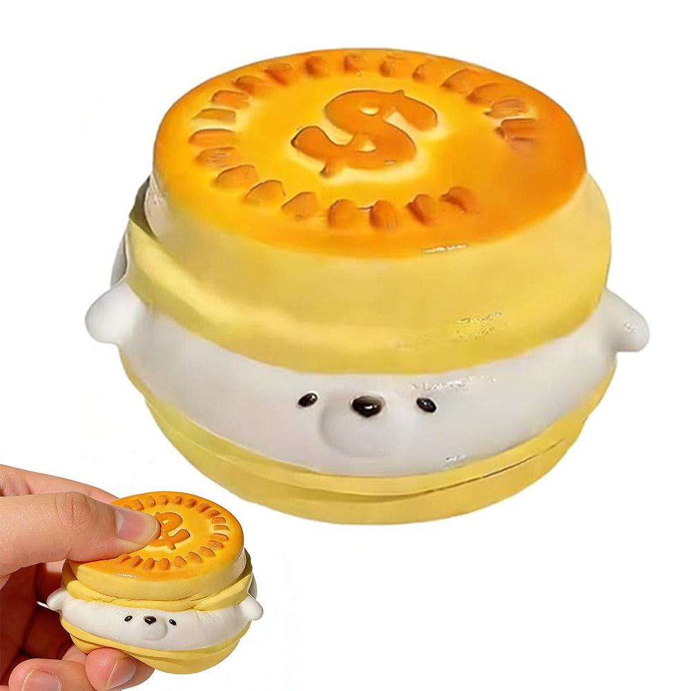 Kawaii Cheese Bread Squishy Toy Blueberry Strawberry Slow Rising Squeeze Fidget Toys Stress Relief For Kids Adults Sensory Gift