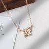 Butterfly full diamond necklace, new jewelry fashion high-end wind collarbone chain women's neck chain