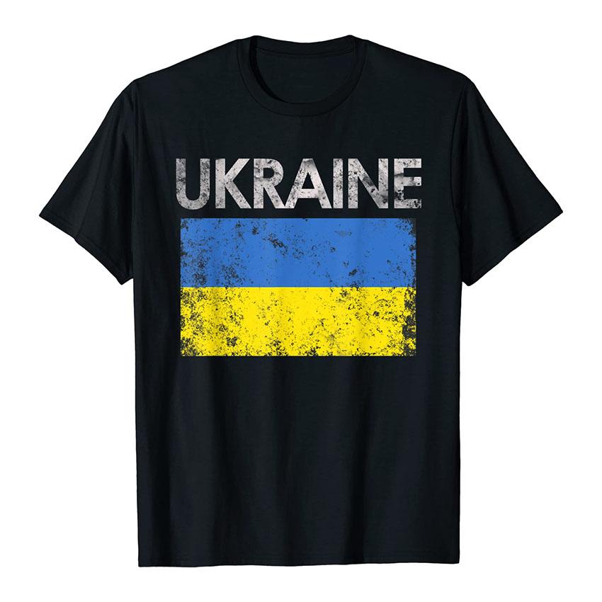 

Vintage Ukraine Ukrainian Flag T-Shirt Unisex s Boy Gift Ultra 100% Cotton 80148 4XL