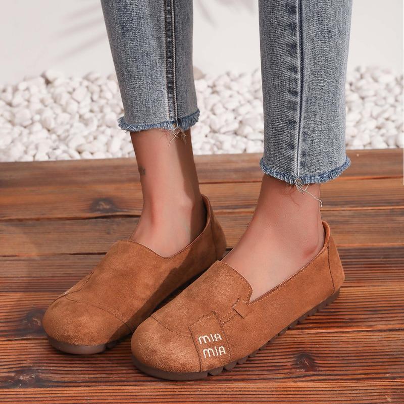 Shoes Women High Quality Leather Women Flat  Casual  Casual Slip on Flat  Designer Luxury Shoes Women