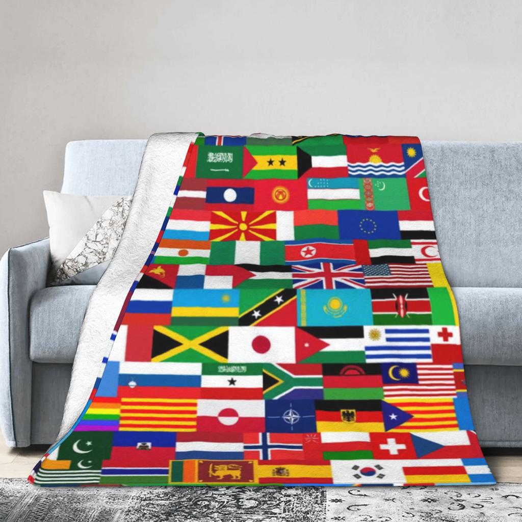 Flags Of All Countries (12) Blanket Quality Warm Soft Throw Blanket Winter Girls Boys Bedroom Comfortable Bedspread
