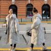 Winter New Loose Fashion Hooded Down Cotton-padded Jacket Women's Long Padded Over-the-knee Warm Coat Coat.