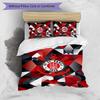 FC St. Set Lenzuola 3 Pezzi Stampato Calcio Pauli, Confortevole Set Copripiumino per Camera da Letto Amico della Pelle