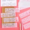 4 Peças/conjunto Fofos Stencils de Animais de Desenho Animado para Pintura Infantil Cartazes Padrão DIY Modelos Vazados Diário Scrapbooking Suprimentos