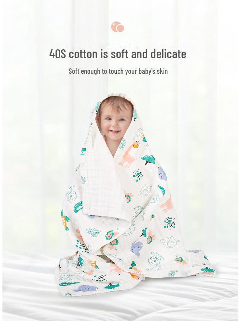 Newborn Cotton Swaddle: Six-Layer Baby Gauze Bath Towel & Quilt