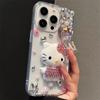 Rhinestone Love Pearl Luxury Mobile Phone Case For Iphone15Promax Cartoon Kt Cat Women'S Apple 16 Hard