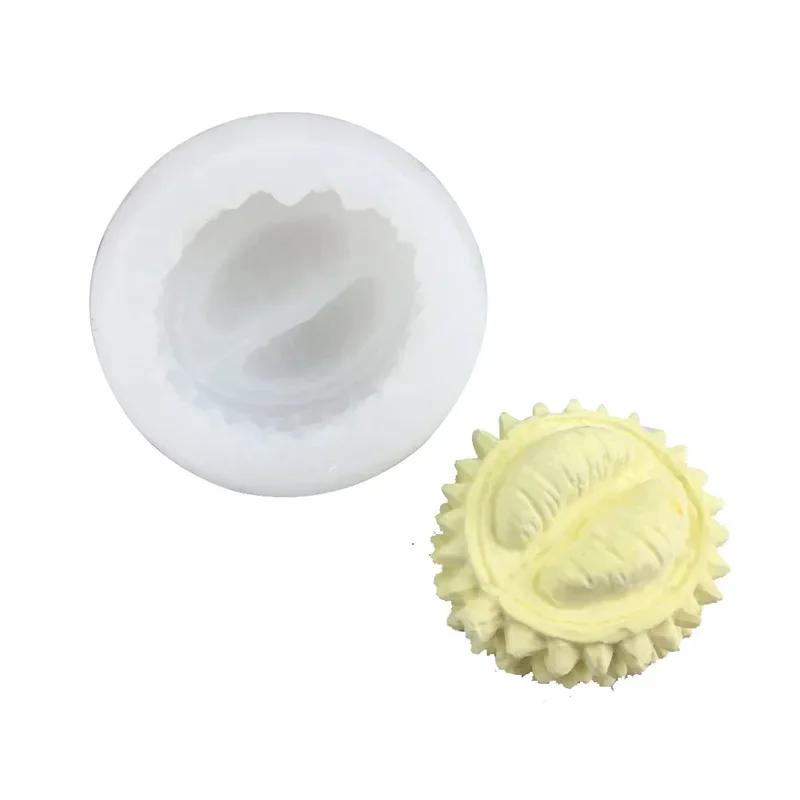 Kreativ Håndlaget Form 3D Simulering Durian Silikonform Sjokolade Frukt Ost Iskrem Fransk Dessert Bakeverktøy Rekvisita