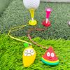 Plast Anti-tapt Golf Tee Henger Donut Design Golf Tee Ring med Stropp Tegneserie Frukt Design Tee Tap Forebygging Golftilbehør for Menn Kvinner