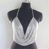 Shining Sequins, Bright Diamonds, Nightclub Style, Sexy, Metal Chain, Neck Hanging V-neck, Backless Top, Tank Top, Sexy Look