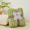 Wide Ribbed Flannel Fleece Blanket 300Gsm Ultra Soft Plush Throw Blanket Microfiber Cozy Warm Blanket For Couch Bed Sofa Travel