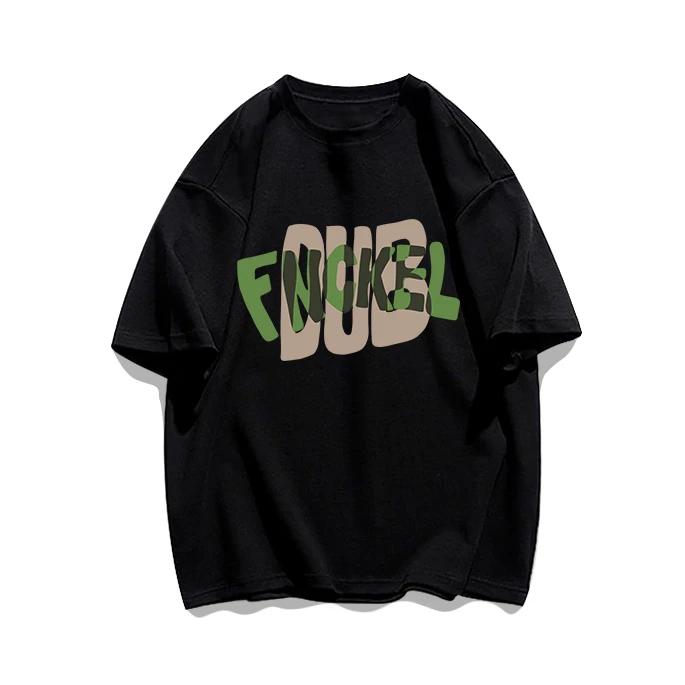 Summer Casual Oversized T Shirt Pure Cotton T-shirts for Men Harajuku Funny Cartoon Print White Y2k Tops Male Streetwear Youth