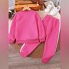 Kids Cartoon Casual Fashion Outfit Set Long Sleeve Top & Pants