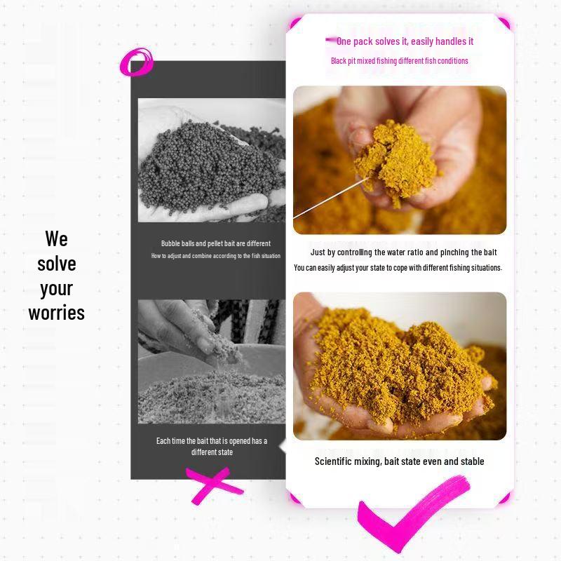 Liu Zhiqiang Multi-Species Fishing Bait: Carp, Bream, Silver Carp, Mixed, 900g