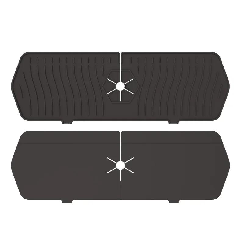 Kitchen Silicone Faucet Mat Sink Water Catcher Mat Bathroom for Tools Large Size Splash Pad Countertop Drain Drying Protector