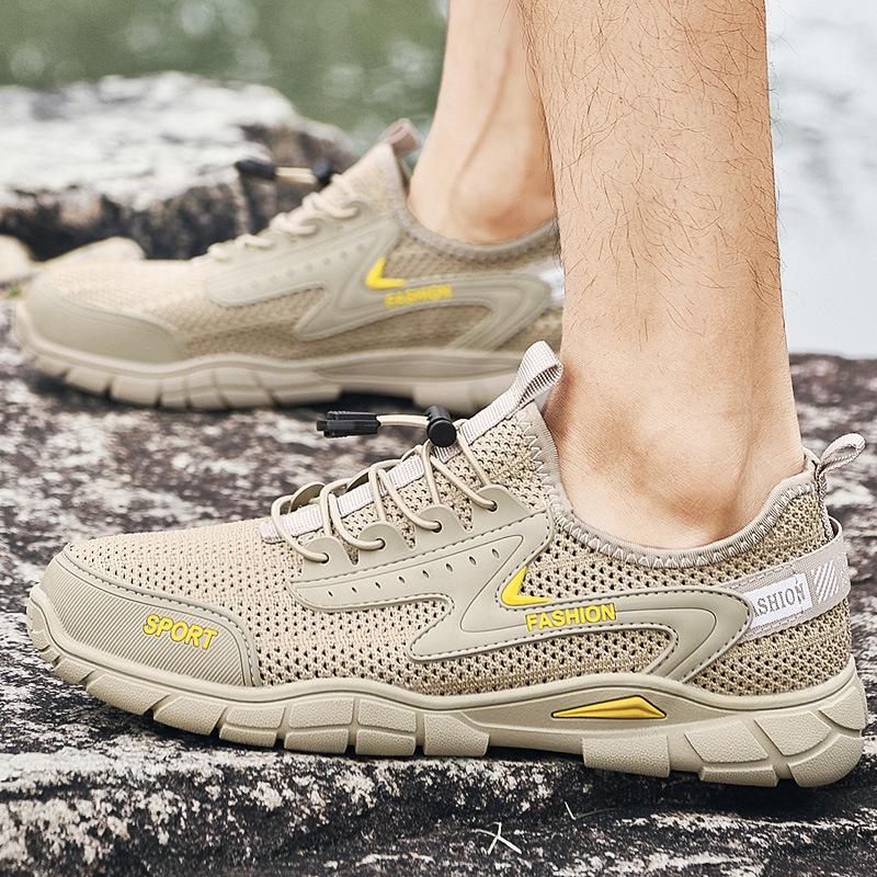 shoes2322 men's shoes fly-woven mesh shoes low-top hollow breathable casual shoes outdoor hiking light transportation