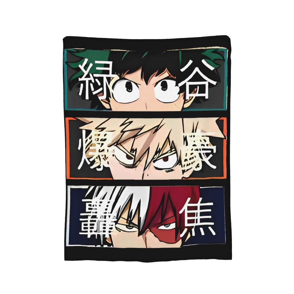 My Hero Academia Blankets Fleece Anime Warm Throw Blankets for Car Sofa Couch Bedroom Quilt