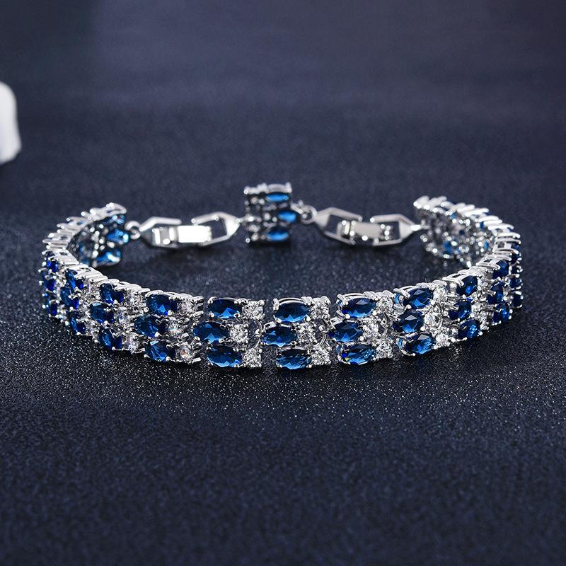 Wind Zircon Bracelet Copper Inlaid With Diamonds Jewelry Unisex Square Geometric Bracelet