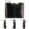 Captivating Green Feathered Witch Costume For Women Ideal For Stage And Costume Parties