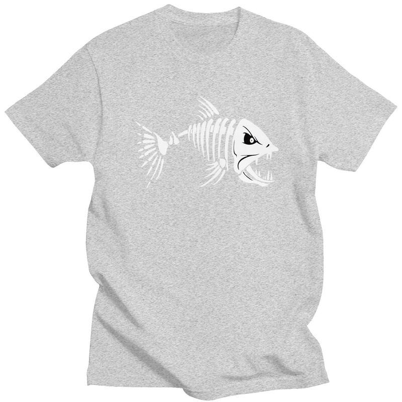 Custom Fish Bone Fishing Skeleton T Shirt for Men Tshirt Tees Tshirt Loose Fit