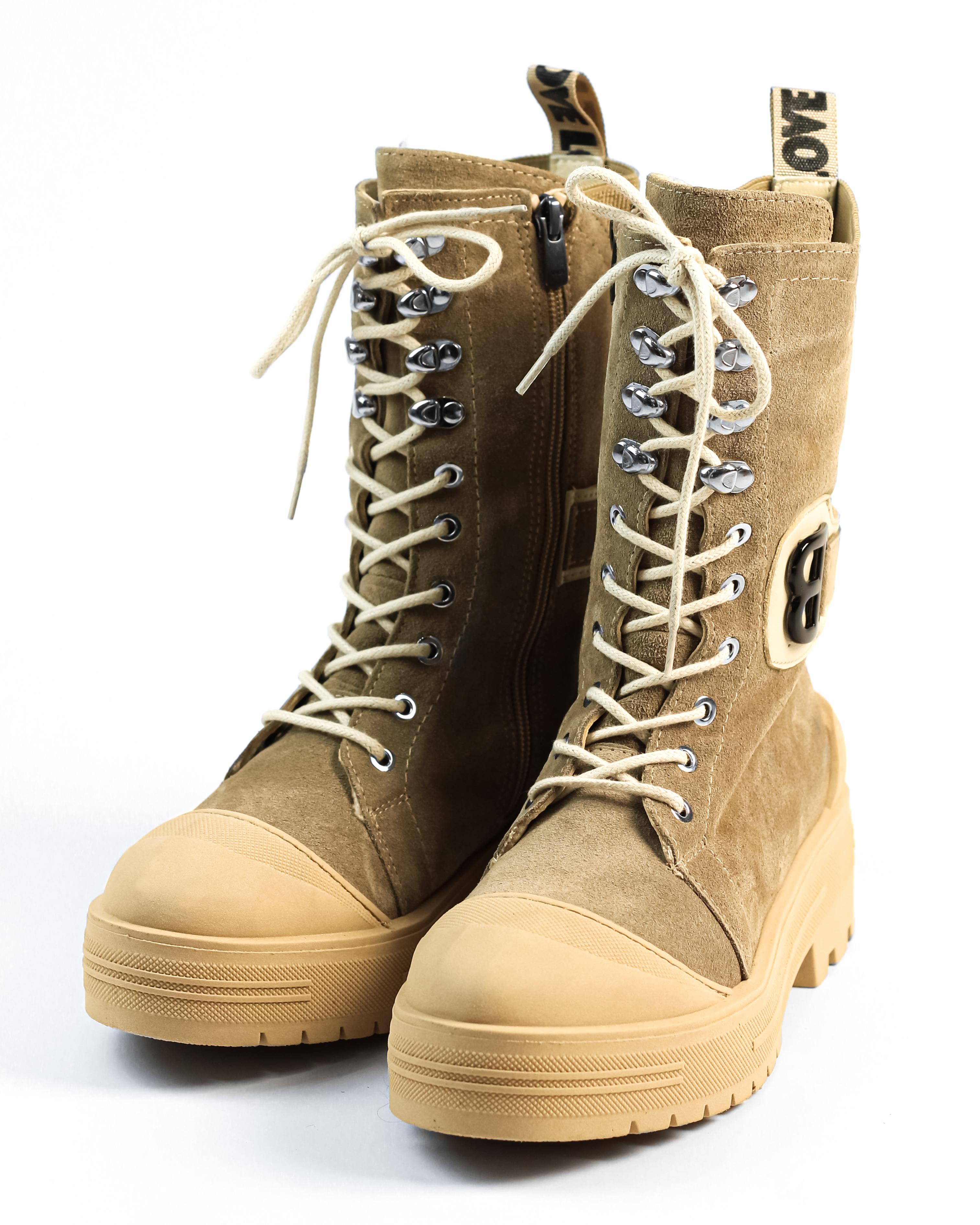 

Черевики з високою шнурівкою Phany 124340 36 Світло-бежевий замша 39