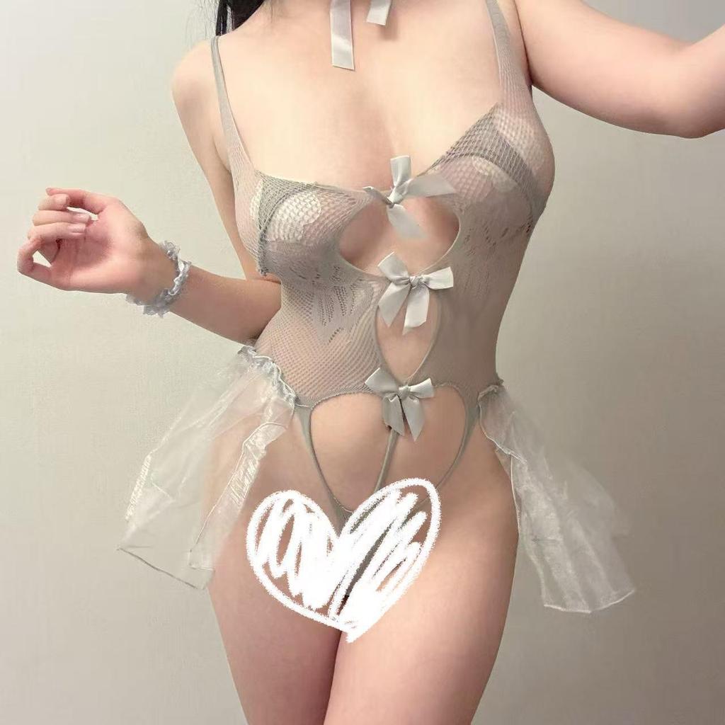 YEVIE Sexy See-Through Quick-Release Mesh Lingerie Princess Dress
