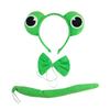 Frosch Kostüm Zubehör Frosch Ohren Haarreif Schwanz Krawatte für Halloween Cosplay Party Verkleiden Tierkostüme