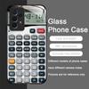Funny Digital Calculator Pattern Tempered Glass Phone Case for Samsung Galaxy S25 Ultra S24 S23 Plus S22+ S21 S20 FE Hard Cover
