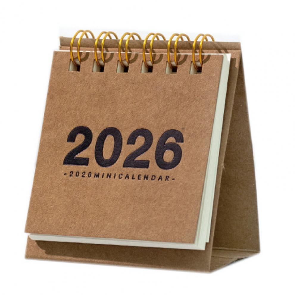 Notebook Calendar 2026 Mini Desk Calendar with Twin Wire Binding for Home Office School Small for Organization